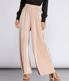 High Waist Pleated Glitter Pants