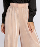High Waist Pleated Glitter Pants