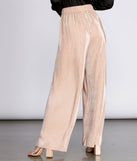 High Waist Pleated Glitter Pants
