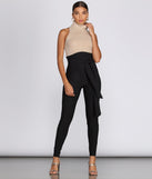 On High Tie Waist Pants will help you dress the part in stylish holiday party attire, an outfit for a New Year’s Eve party, & dressy or cocktail attire for any event.