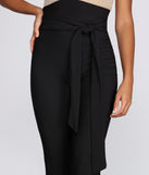 On High Tie Waist Pants