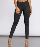 Elastic Side Plaid Leggings
