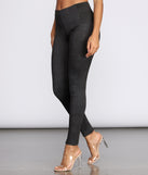 Elastic Side Plaid Leggings