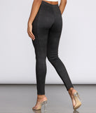 Elastic Side Plaid Leggings