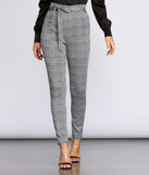 Tapered Glen Plaid Trousers