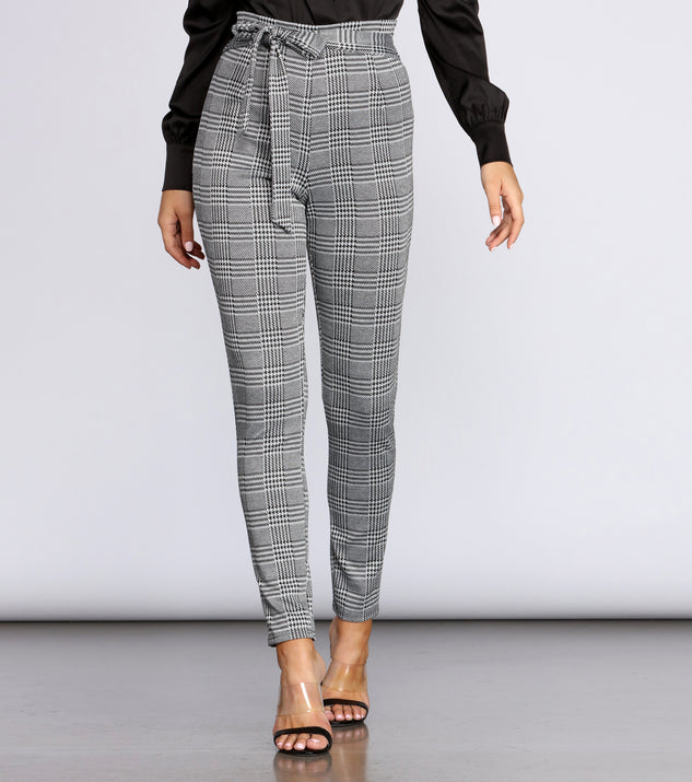 Tapered Glen Plaid Trousers Windsor - Main Image