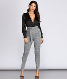 Tapered Glen Plaid Trousers