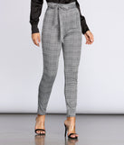 Tapered Glen Plaid Trousers