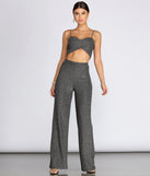 You’ll look stunning in the Bring The Drama Wide Leg Pants when paired with its matching separate to create a glam clothing set perfect for parties, date nights, concert outfits, back-to-school attire, or for any summer event!