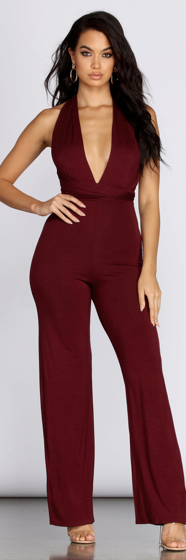Stylish Ties Convertible Jumpsuit will help you dress the part in stylish holiday party attire, an outfit for a New Year’s Eve party, & dressy or cocktail attire for any event.