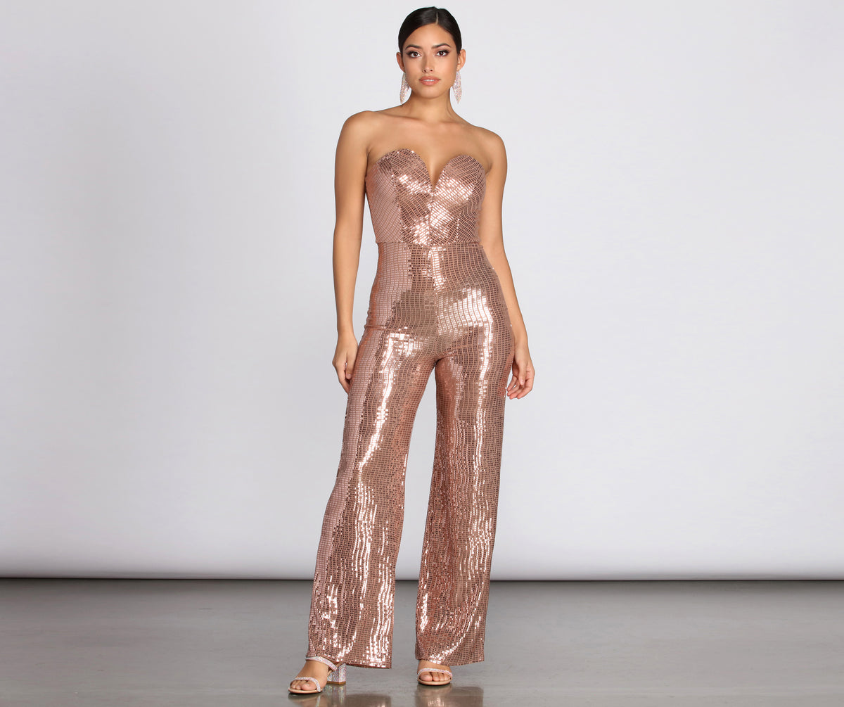 Sweetheart A Sequin Jumpsuit