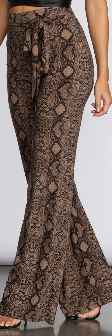 Sassy Stunner Snake Print Pants for 2022 festival outfits, festival dress, outfits for raves, concert outfits, and/or club outfits