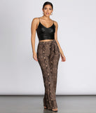 Sassy Stunner Snake Print Pants for 2022 festival outfits, festival dress, outfits for raves, concert outfits, and/or club outfits