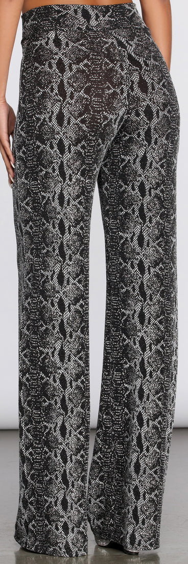 Glitter Snake Print Pants for 2022 festival outfits, festival dress, outfits for raves, concert outfits, and/or club outfits