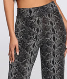 Glitter Snake Print Pants for 2022 festival outfits, festival dress, outfits for raves, concert outfits, and/or club outfits
