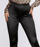 High Waist Satin Leggings