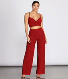 You’ll look stunning in the Fiery Fashionista Wide Leg Pants when paired with its matching separate to create a glam clothing set perfect for parties, date nights, concert outfits, back-to-school attire, or for any summer event!