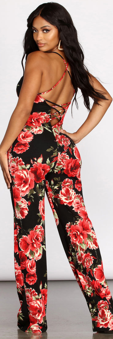 Be Mine Floral Sleeveless Jumpsuit for 2022 festival outfits, festival dress, outfits for raves, concert outfits, and/or club outfits