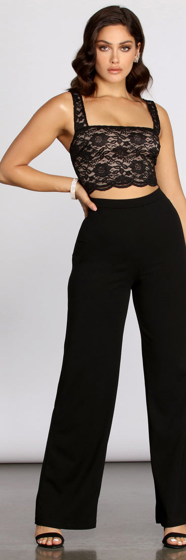 Lace Be BFFs Jumpsuit provides a stylish start to creating your best summer outfits of the season with on-trend details for 2023!