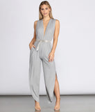 Mesmerize In Metallic Jumpsuit provides a stylish start to creating your best summer outfits of the season with on-trend details for 2023!