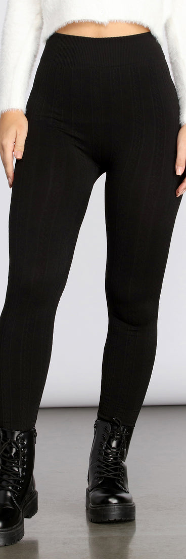 Woven Fleece Leggings