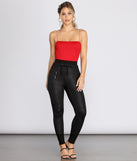 Zippered Faux Leather Joggers for 2022 festival outfits, festival dress, outfits for raves, concert outfits, and/or club outfits