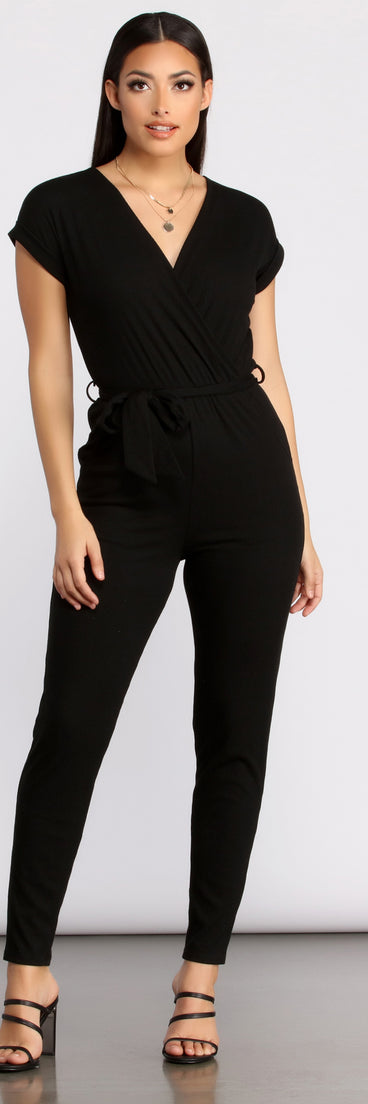 Ready To Roll Tie Waist Jumpsuit provides a stylish start to creating your best summer outfits of the season with on-trend details for 2023!