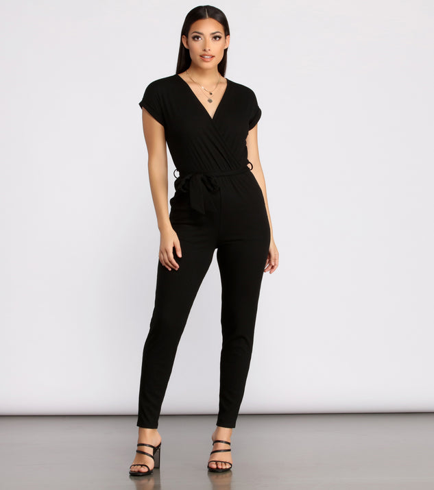 Ready To Roll Tie Waist Jumpsuit provides a stylish start to creating your best summer outfits of the season with on-trend details for 2023!