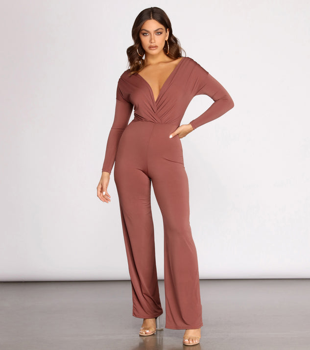 For A Good Time Long Sleeve Jumpsuit provides a stylish start to creating your best summer outfits of the season with on-trend details for 2023!