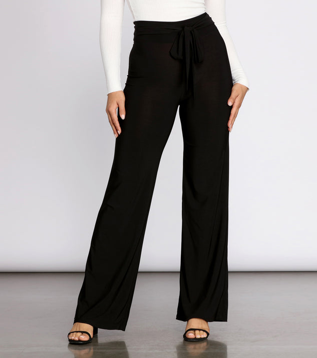Tie Waist Straight Leg Knit Pants provides a stylish start to creating your best summer outfits of the season with on-trend details for 2023!