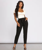 Confident & Chic Tie Waist Paperbag Pants provides a stylish start to creating your best summer outfits of the season with on-trend details for 2023!