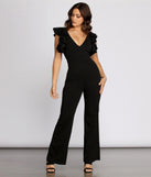 Ruffle Shoulder Power Jumpsuit provides a stylish start to creating your best summer outfits of the season with on-trend details for 2023!