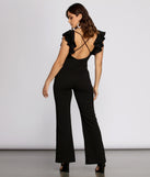 Ruffle Shoulder Power Jumpsuit provides a stylish start to creating your best summer outfits of the season with on-trend details for 2023!