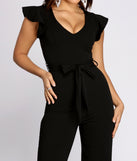 Flutter Me Up Tie Waist Jumpsuit provides a stylish start to creating your best summer outfits of the season with on-trend details for 2023!