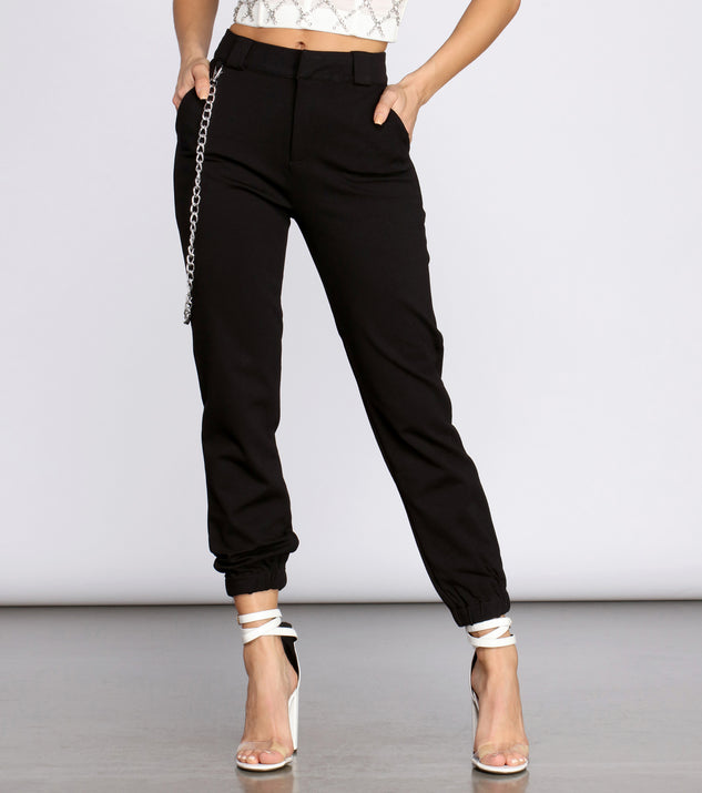 Edgy Chic Ponte Knit Joggers is a trendy pick to create 2023 festival outfits, festival dresses, outfits for concerts or raves, and complete your best party outfits!