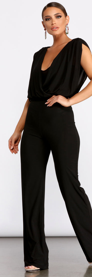 Ready To Slay Jumpsuit will help you dress the part in stylish holiday party attire, an outfit for a New Year’s Eve party, & dressy or cocktail attire for any event.