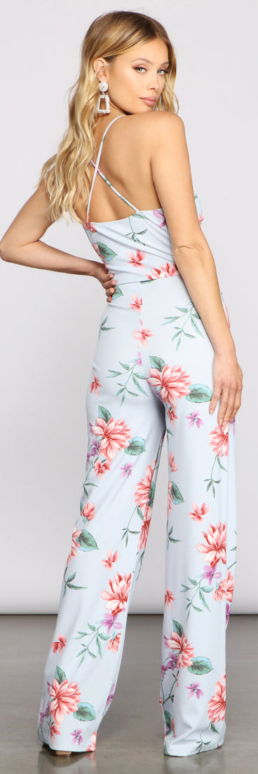Bloom With Beauty Floral Jumpsuit provides a stylish start to creating your best summer outfits of the season with on-trend details for 2023!