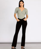 High Waist Flare Ponte Pants provides a stylish start to creating your best summer outfits of the season with on-trend details for 2023!