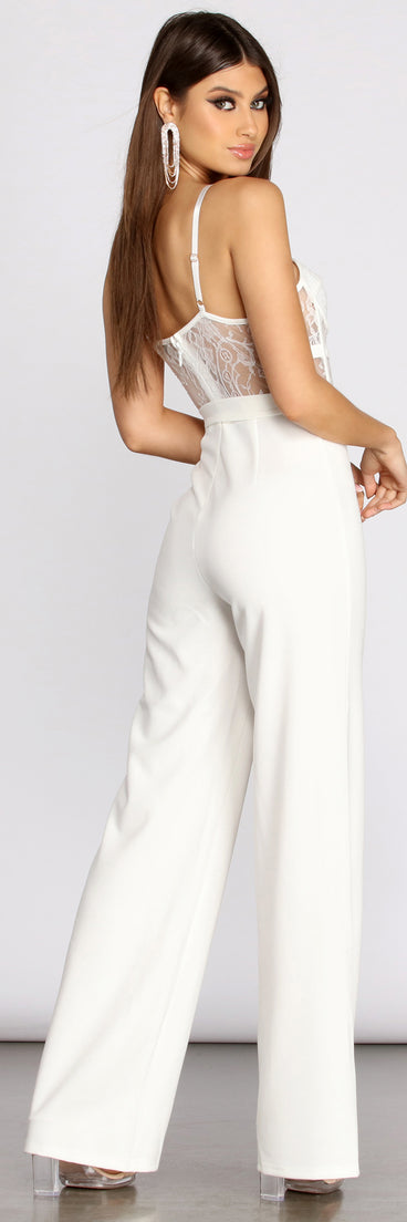 A Little Bit of Lace Jumpsuit provides a stylish start to creating your best summer outfits of the season with on-trend details for 2023!