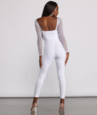 Mesh Long Sleeve Square Neck Catsuit is the perfect Homecoming look pick with on-trend details to make the 2023 HOCO dance your most memorable event yet!