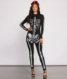 Bad to the Bone Skelton Knit Catsuit provides a stylish start to creating your best summer outfits of the season with on-trend details for 2023!