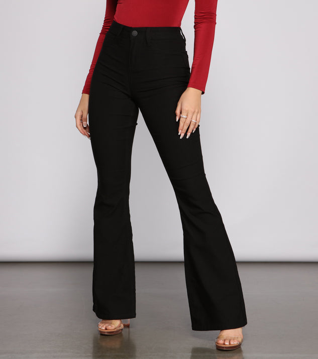 High Rise Ponte Knit Flare Pants provides a stylish start to creating your best summer outfits of the season with on-trend details for 2023!