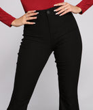 High Rise Ponte Knit Flare Pants provides a stylish start to creating your best summer outfits of the season with on-trend details for 2023!