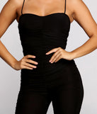 Sultry Vibes Ruched Knit Catsuit for 2023 festival outfits, festival dress, outfits for raves, concert outfits, and/or club outfits