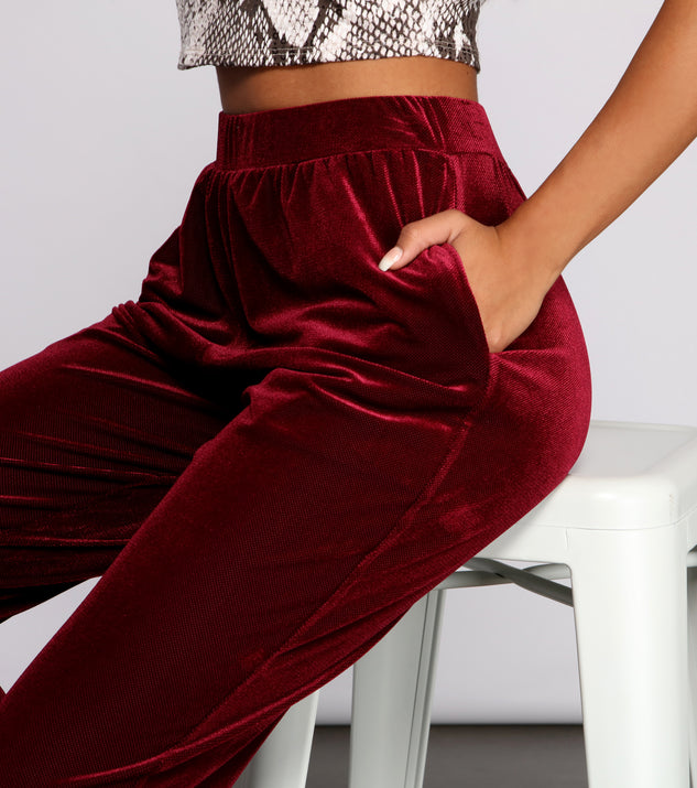 High Waist Luxe Velvet Pants | Windsor