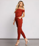 Carry On In Style Off The Shoulder Cargo Jumpsuit provides a stylish start to creating your best summer outfits of the season with on-trend details for 2023!