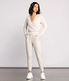 Feeling Casual Ribbed Surplice Jumpsuit provides a stylish start to creating your best summer outfits of the season with on-trend details for 2023!