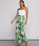Trip To The Tropics Strapless Jumpsuit provides a stylish start to creating your best summer outfits of the season with on-trend details for 2023!