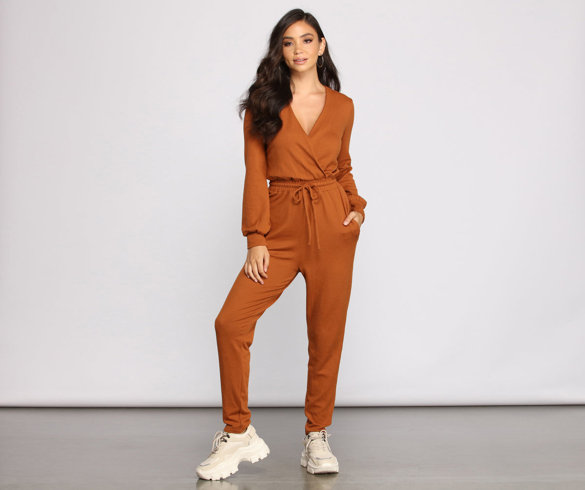 Casually Chic Surplice Jumpsuit