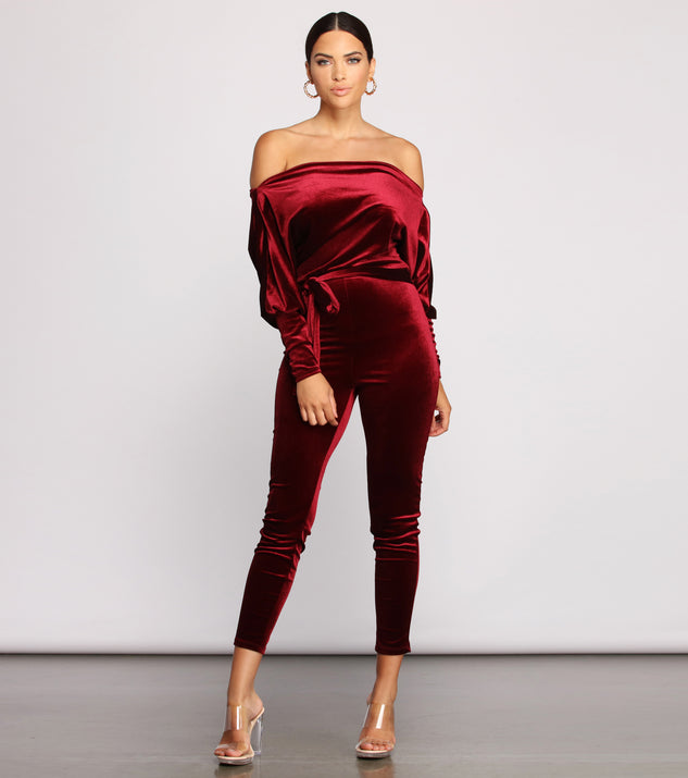 Luxe Elegance Tie Waist Velvet Catsuit provides a stylish start to creating your best summer outfits of the season with on-trend details for 2023!